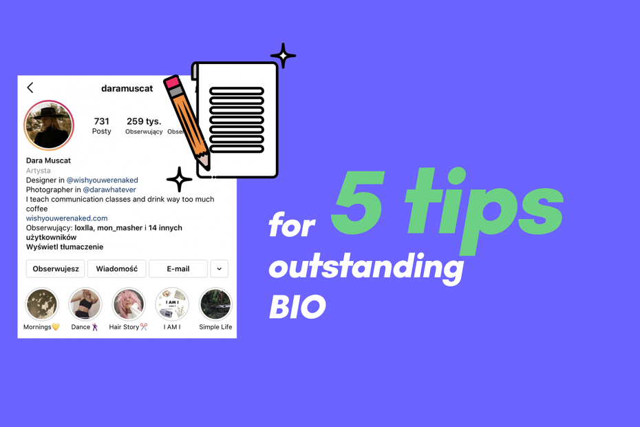 tips for outstanding Instagram BIO